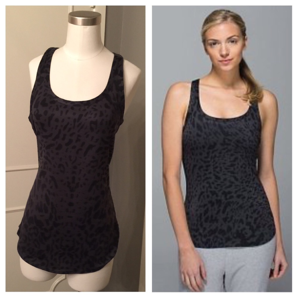 Lululemon tonal animal print studio tank